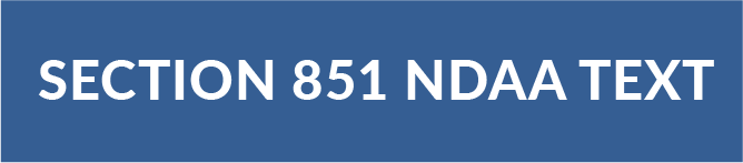 Section 851 NDAA Text